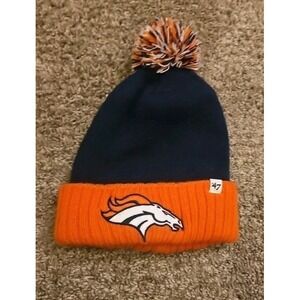 Adult Denver Broncos '47 Brand Knit Pom Beanie Winter Hat NFL Team Headwear
